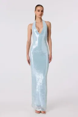 Nookie Siren Maxi Dress in  Baby Blue Size Small for rent on The Volte - image 7