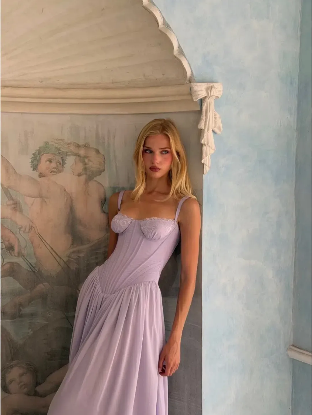 Fenity Elena Maxi Dress in Lilac Size S for rent on The Volte - main image