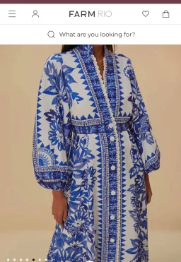 Farm Rio Tapestry linen Dress for rent on The Volte - image 4