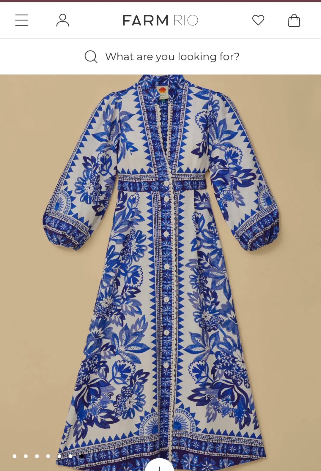 Farm Rio Tapestry linen Dress for rent on The Volte - main image