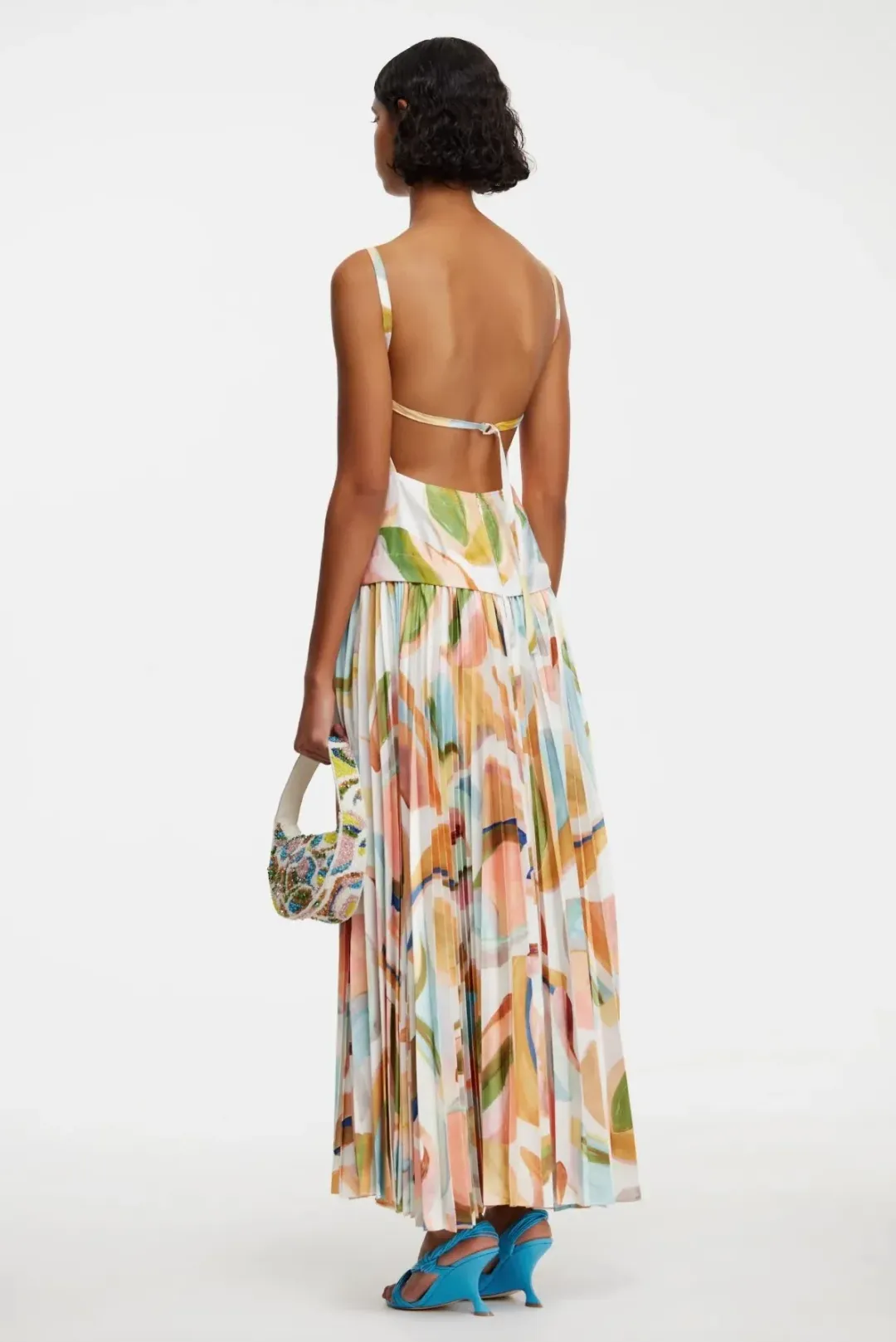 Acler Leasgill Midi Dress in Cubist Canyon Size 8 for rent on The Volte - main image