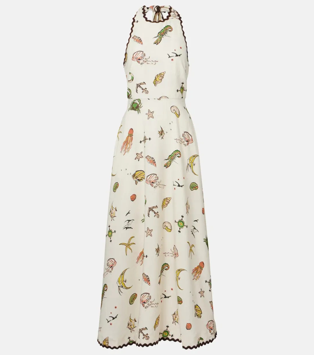 Alémais Neptune printed halter neck maxi dress 6 for rent on The Volte - main image