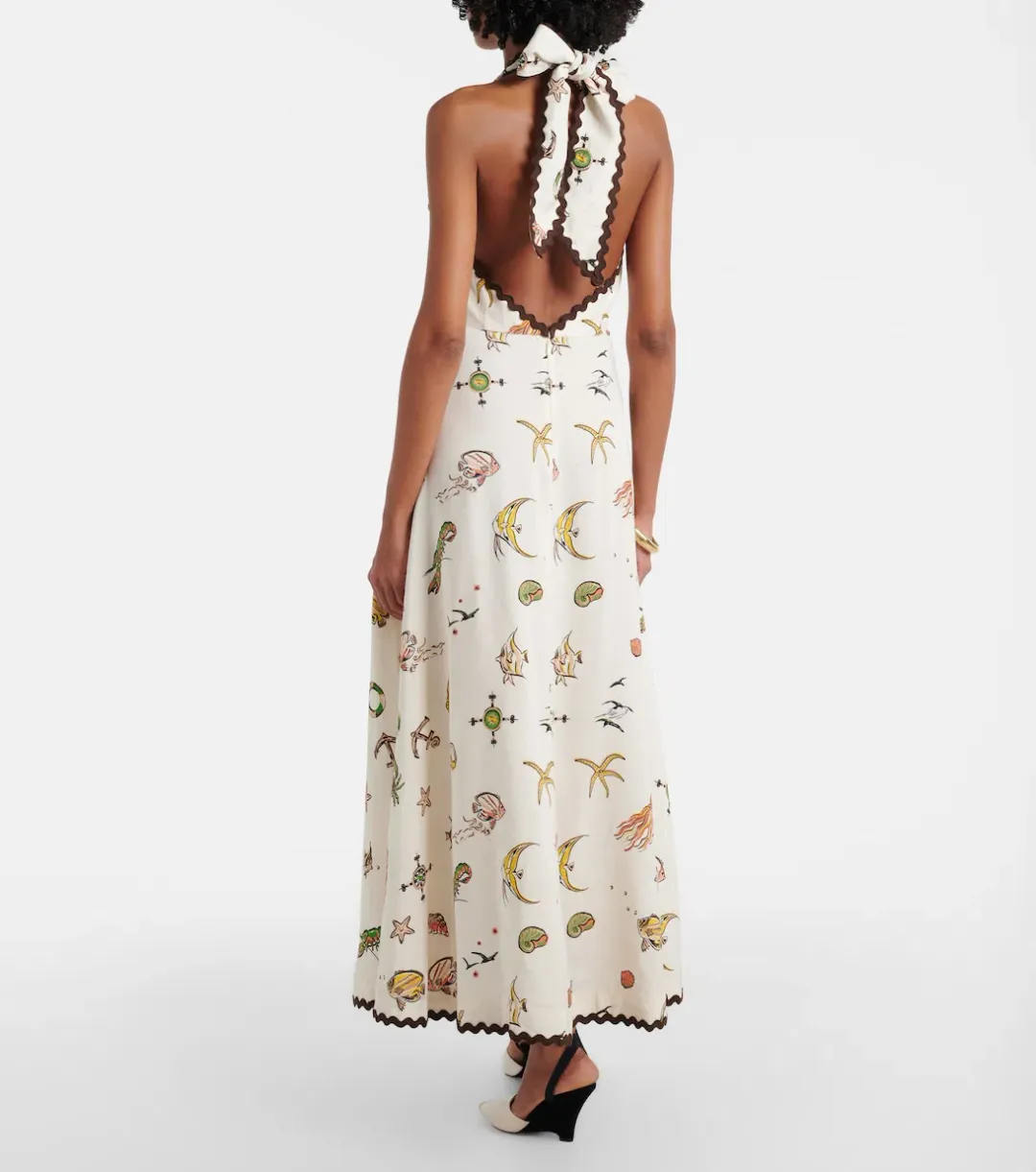 Alémais Neptune printed halter neck maxi dress 4 for rent on The Volte - main image