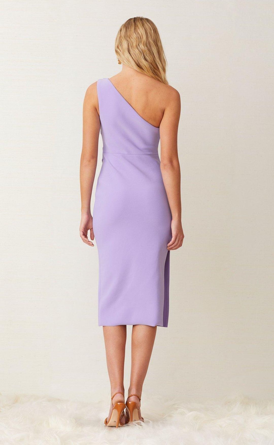 Bec and Bridge Gemma Asym Midi Dress Violet Size 6 for rent on The Volte - main image
