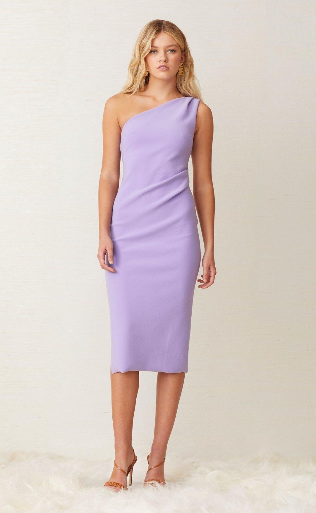 Bec and Bridge Gemma Asym Midi Dress Violet Size 6 for rent on The Volte - main image