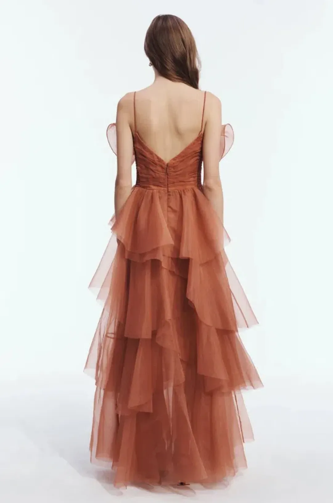AJE Vionette Maxi Dress / Gown Rust Size 8 for rent on The Volte - main image