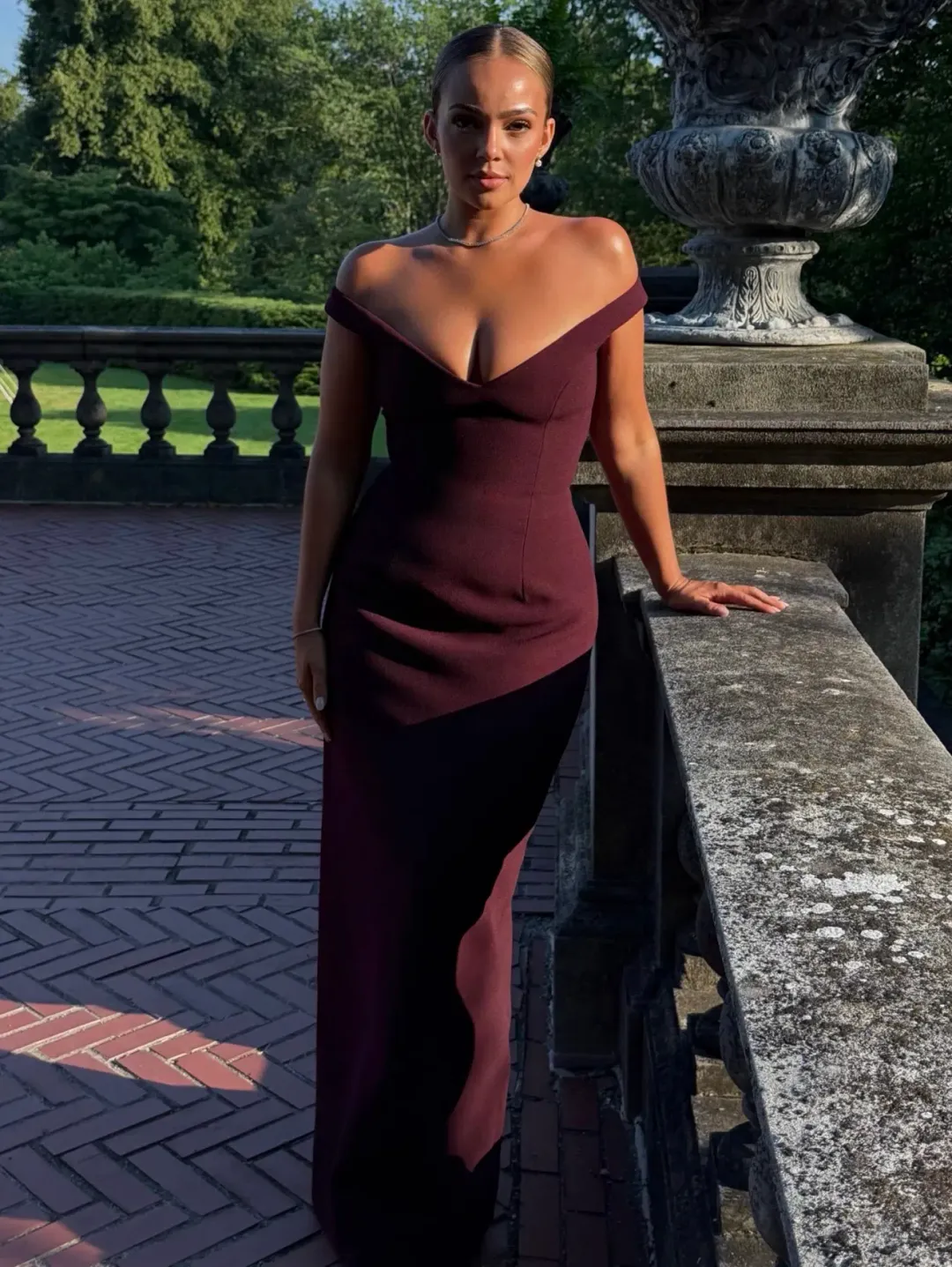 Arcina Ori Ellery Maxi Dress PLUM XS for rent on The Volte - main image