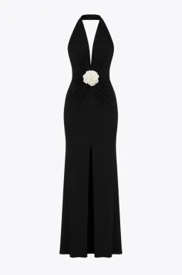 Roserry Mallorca Jersey Backless Maxi Dress in Black for rent on The Volte - image 2