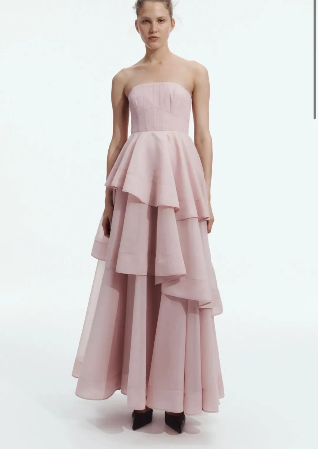 Aje Clover gown size 12 fawn pink for rent on The Volte - main image