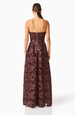 Elliatt Novelle Maxi Dress Chocolate Brown size 10 for rent on The Volte - image 2