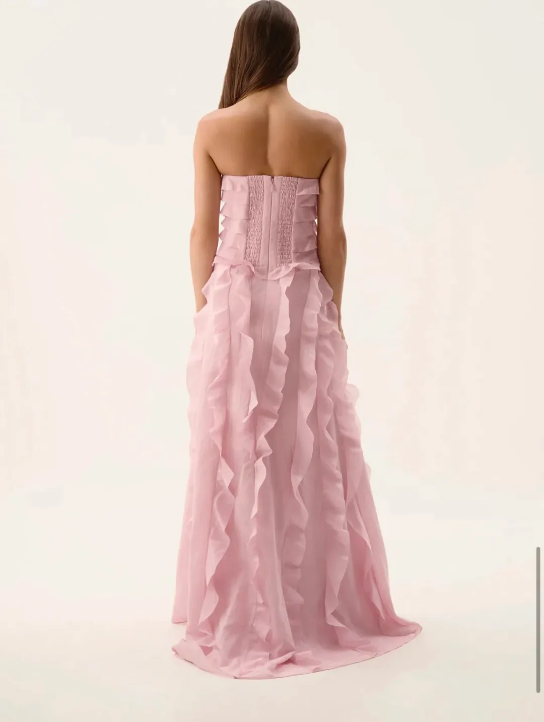 Aje Allairie Gown size 12 Chalk Pink for rent on The Volte - main image