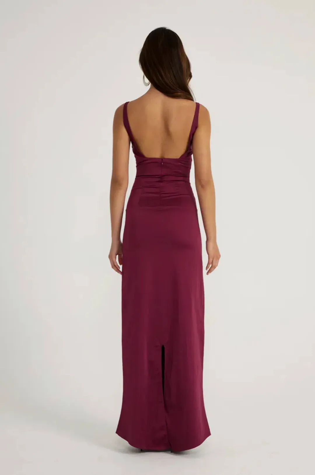 Ance Gria Atlein Gown - Plum, Size S for rent on The Volte - main image