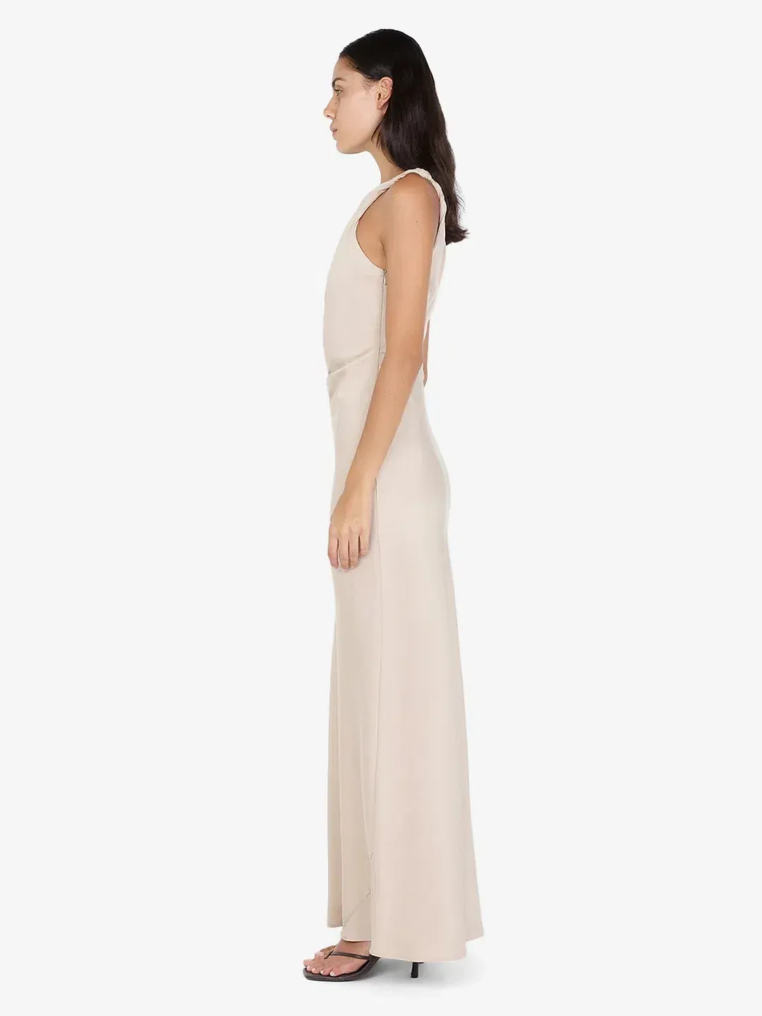 Bec and bridge lunetta asymmetrical dress sand  for rent on The Volte - main image