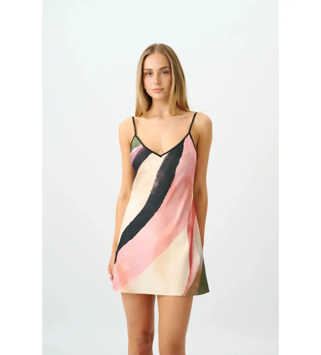 With Harper Lu Bias Mini Dress in Wave Size M/AU10 for rent on The Volte - main image