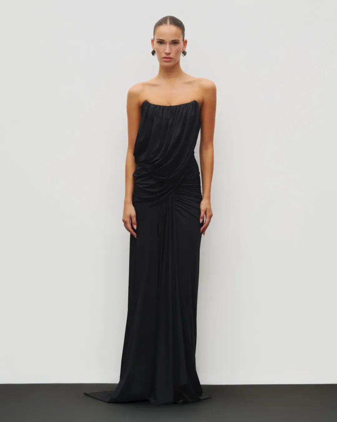 Heiress Beverly Hill: GATHERED DRAPE GOWN STRAPLESS for rent on The Volte - main image