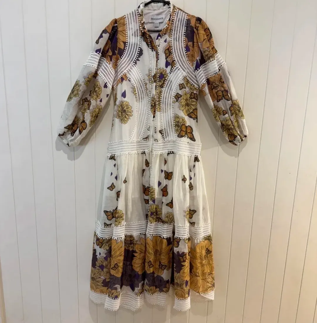 Mackenzie Mode Monarch long sleeve maxi dress for rent on The Volte - main image