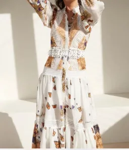 Mackenzie Mode Monarch long sleeve maxi dress for rent on The Volte - image 1