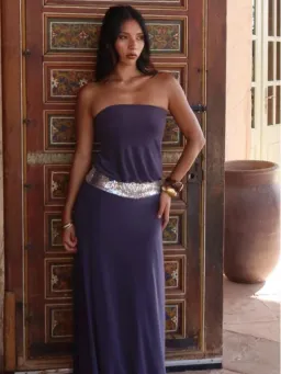 Syl'a Vie Isla Maxi Dress in Charcoal Grey Size S for rent on The Volte - image 1