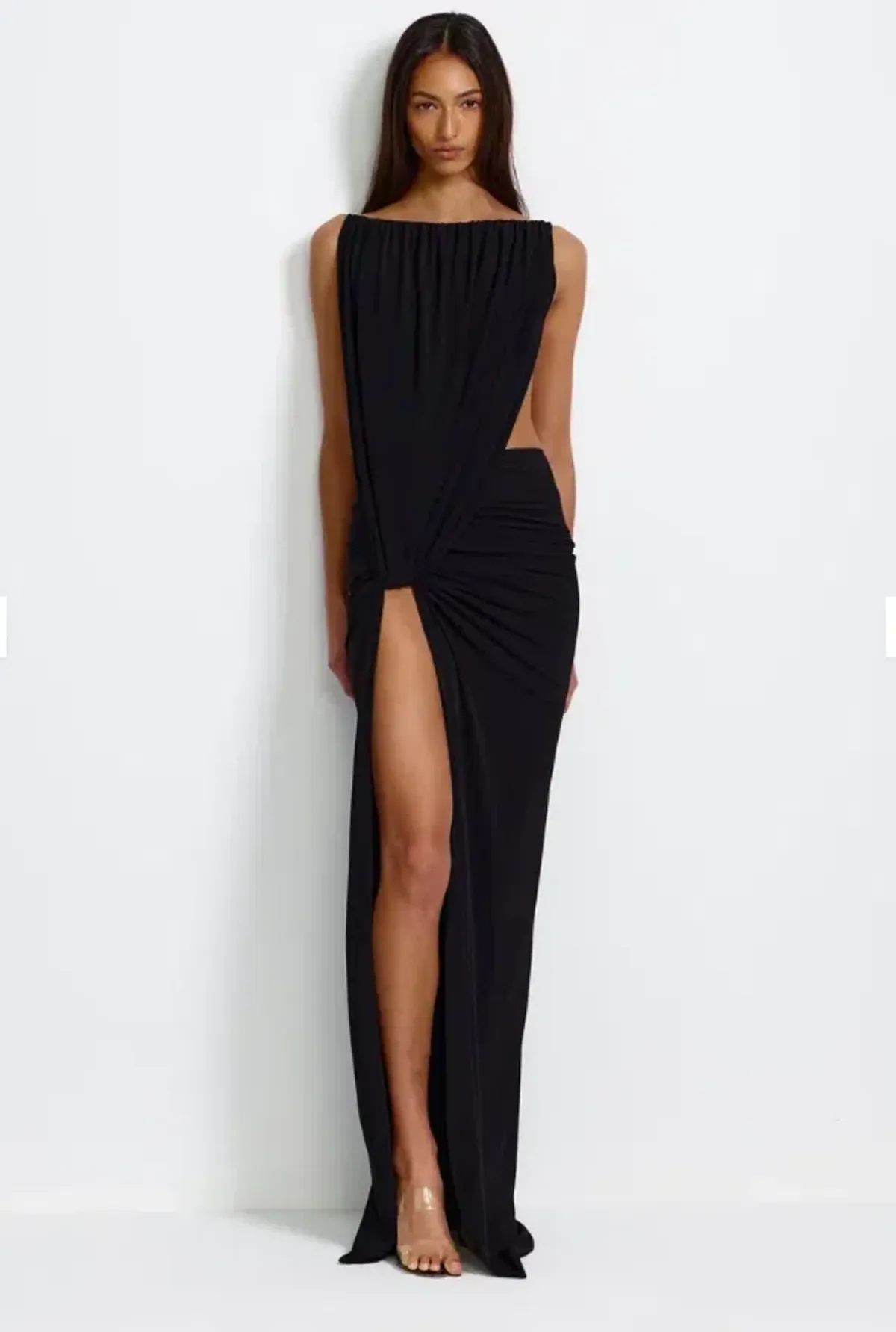 Effie Kats Aphrodite Gown in Black Size M/10 for rent on The Volte - main image