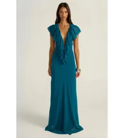 Ance Gria Clover Gown in Teal Size XS/AU6 for rent on The Volte - image 1