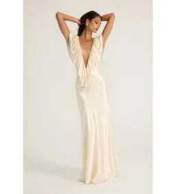 Ance Gria Clover Gown in Satin Cream Size AU8 for rent on The Volte - image 2