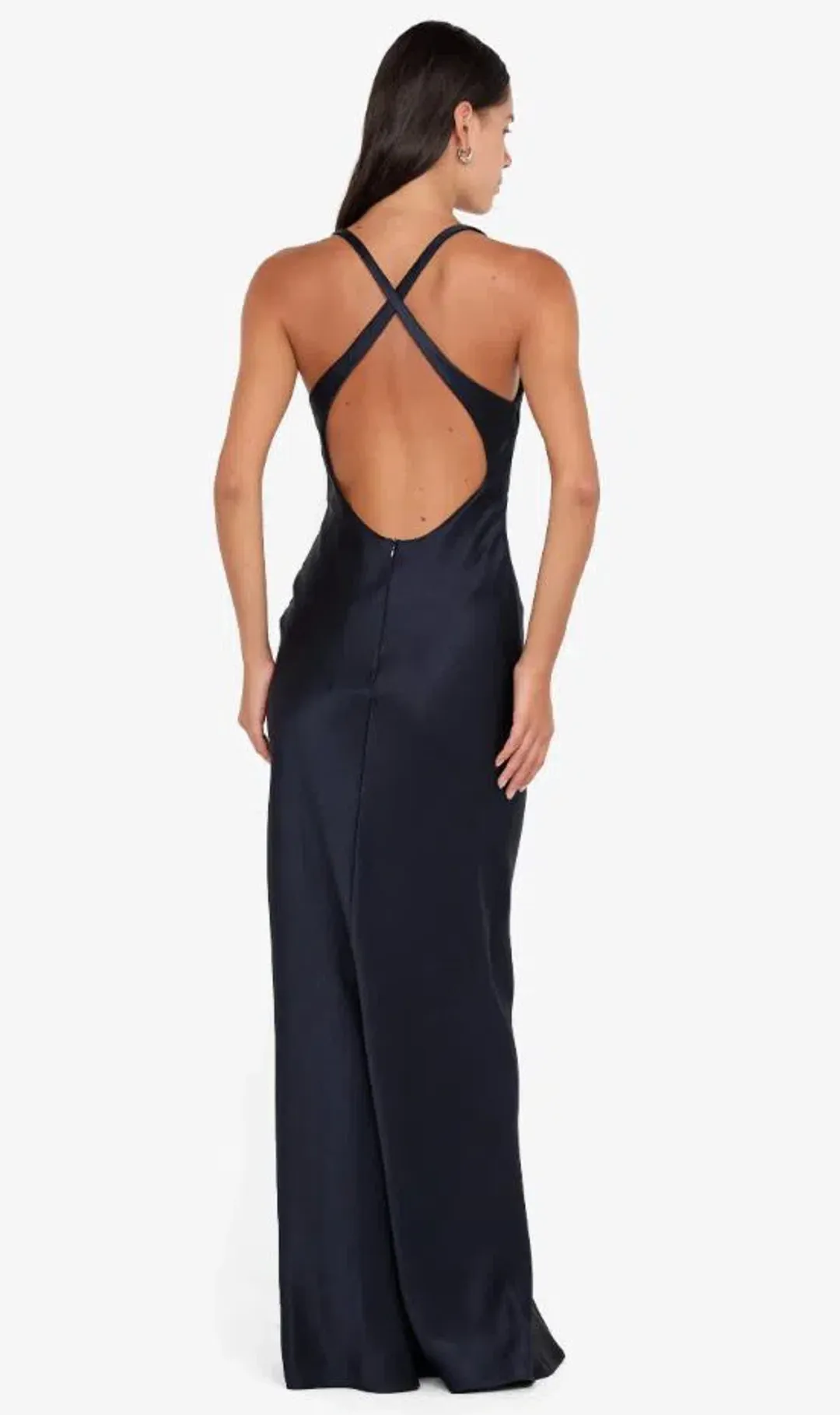 THE DREAMER V NECK DRESS - INK for rent on The Volte - main image