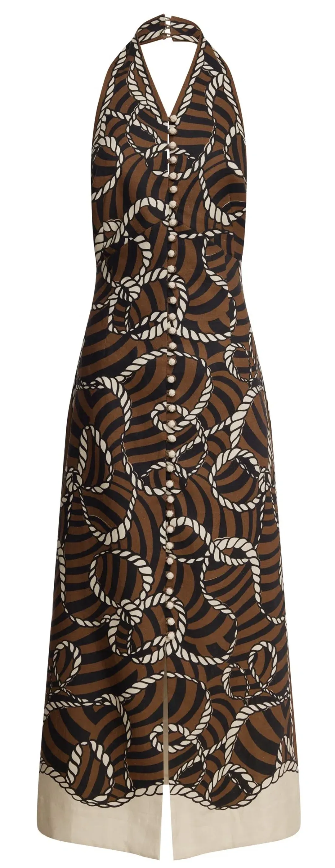 ALEMAIS SAIL HALTER MIDI DRESS SIZE 8 for rent on The Volte - main image