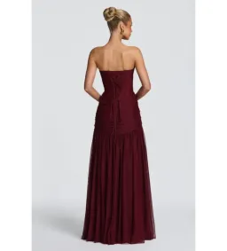 Babyboo Persephara Maxi Dress in Cherry Lacquer Size AU10 for rent on The Volte - image 3