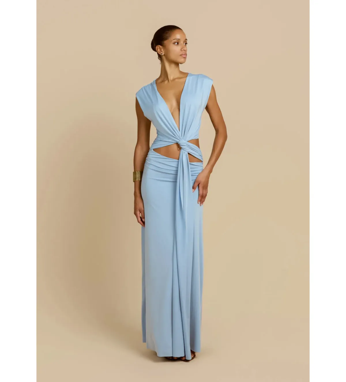 Arcina Ori Jade Maxi Dress in Blue Size AU8 for rent on The Volte - main image