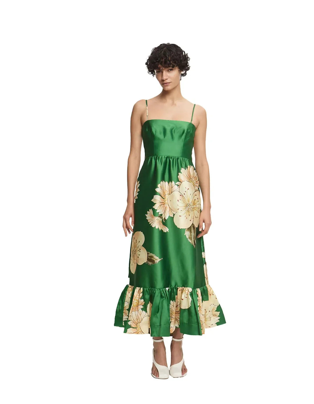 Alemais Sage Green Midi Dress Size 14 for rent on The Volte - main image