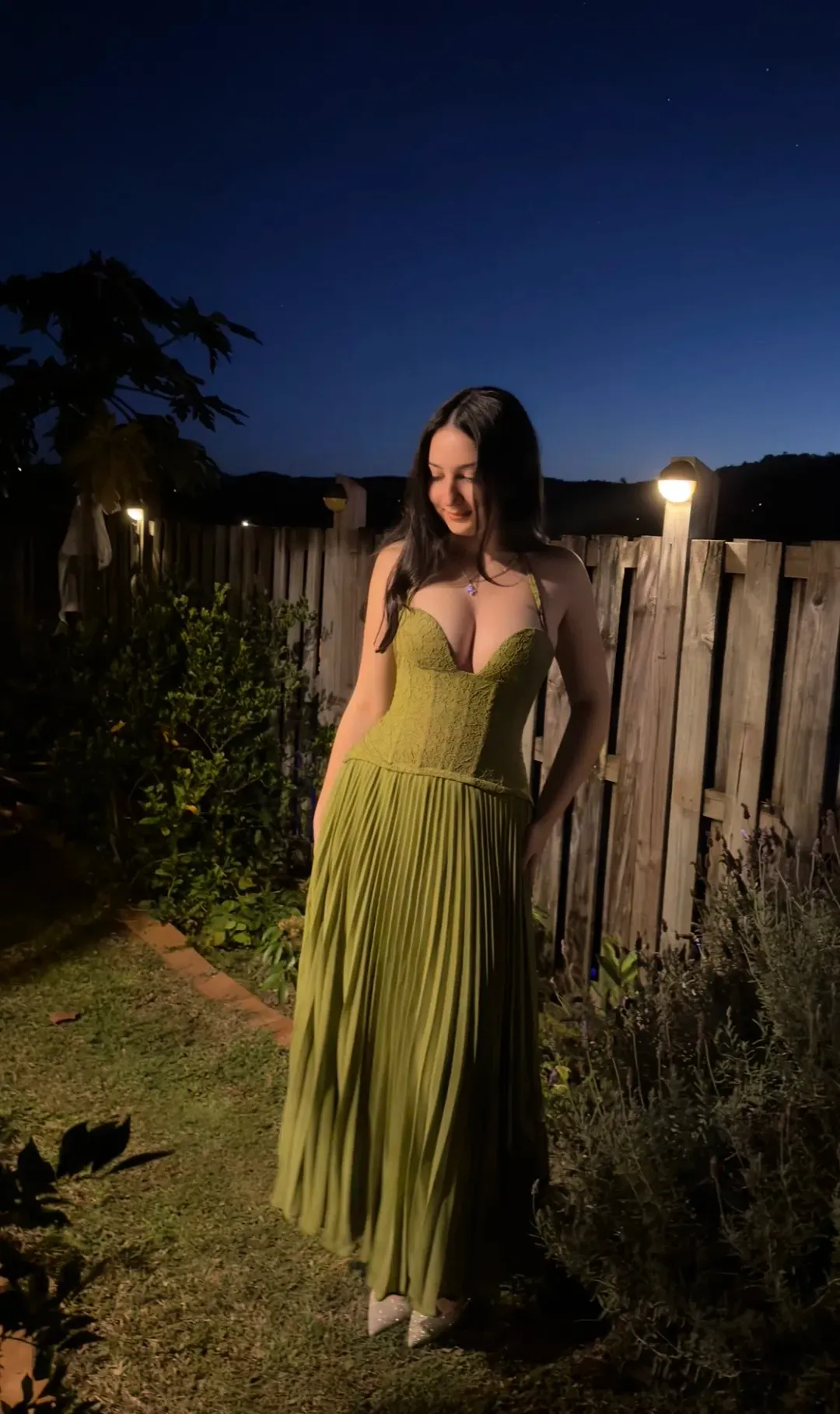 Fenity Gaia Dress - Green for rent on The Volte - main image