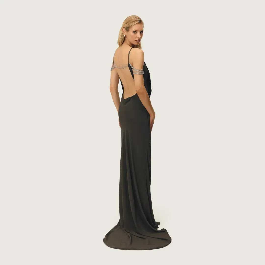 CORINA DRESS TRUFFLE by Arcina Ori Size S for rent on The Volte - main image