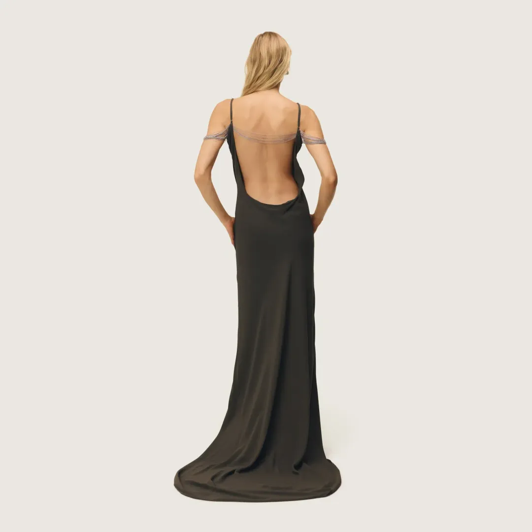 CORINA DRESS TRUFFLE by Arcina Ori Size S for rent on The Volte - main image