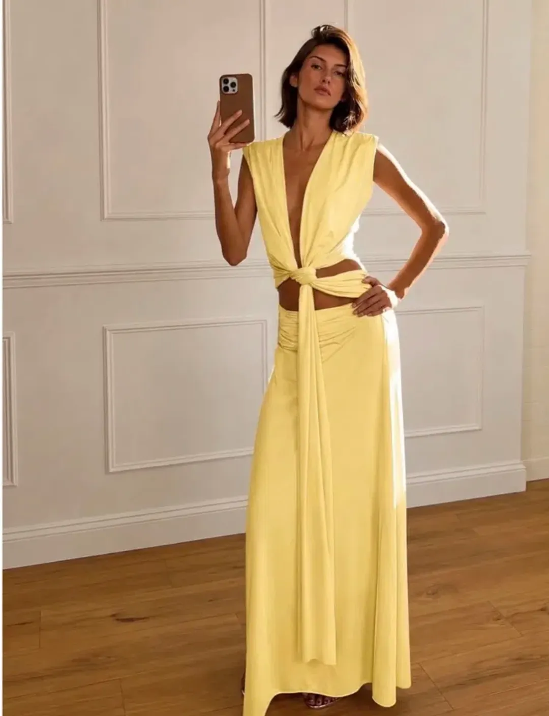 Arcina Ori Jade Dress Lemon Size S/AU 8 for rent on The Volte - main image