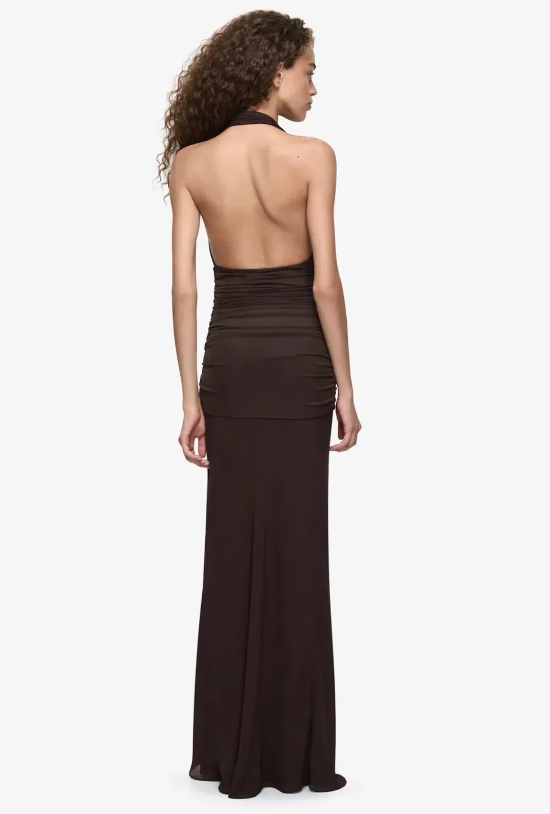Bec & Bridge Cassis drape maxi dark chocolate size 10 for rent on The Volte - main image