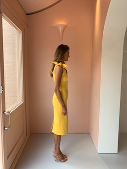 By Johnny Pollen Tie Midi Yellow Size 6  for rent on The Volte - image 3