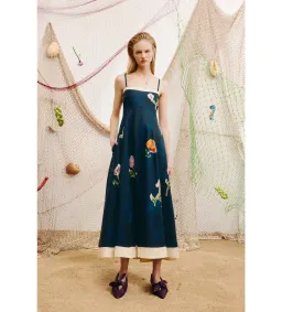 Alemais Sophie Sundress in Navy Floral Size AU12 for rent on The Volte - image 1
