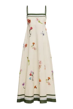 Alemais Florero Printed Linen Sundress in Cream Multi Size AU 12 for rent on The Volte - image 4