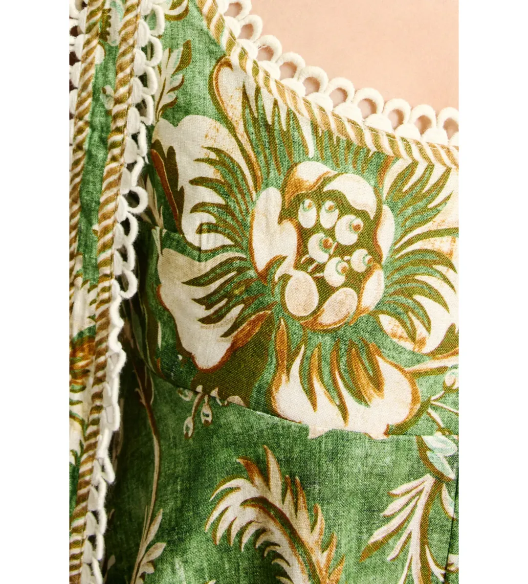 Alémais Alessia Ballet Maxi Sundress in Green Floral Size 12 for rent on The Volte - main image