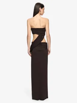 Bec & Bridge Niko Top & Skirt Set Dark Brown Size S (8) for rent on The Volte - image 3