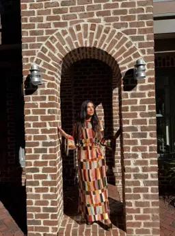 ALEMAIS Marjorelle Tunic Midi Dress Multi Size 8 AU for rent on The Volte - image 7