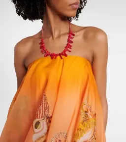 ALEMAIS Neptuna Silk Strapless Gown Orange Size 10 AU for rent on The Volte - image 8