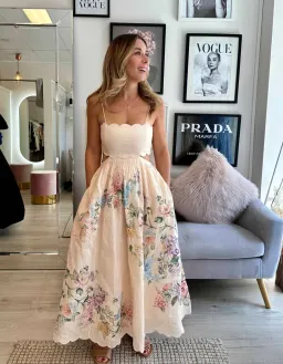 Zimmermann Halliday Scallop Midi Dress Size 1 AU 10  for rent on The Volte - image 2
