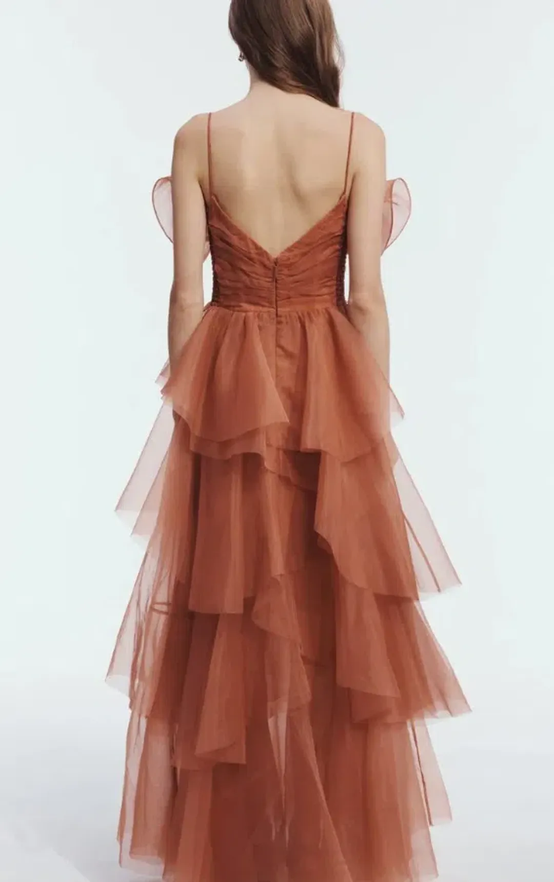 Aje Vionette Gown in Rust Size 6 for rent on The Volte - main image