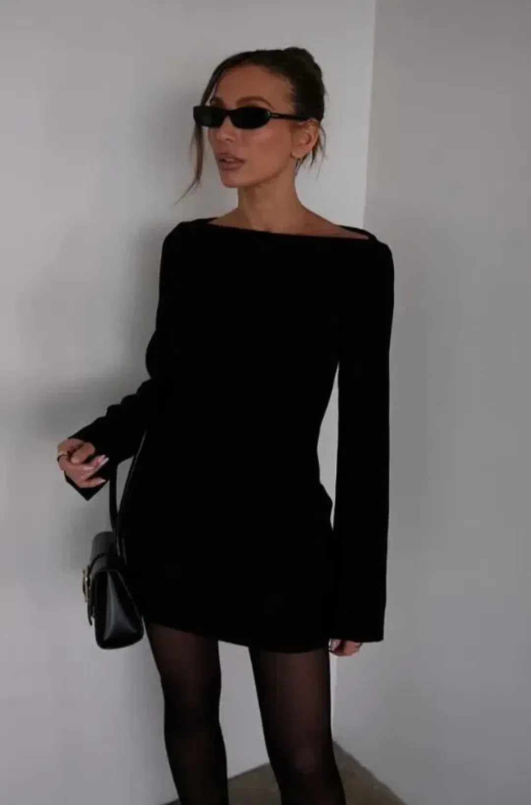 Henne Patrizia Mini dress - Black, size 8 for rent on The Volte - main image