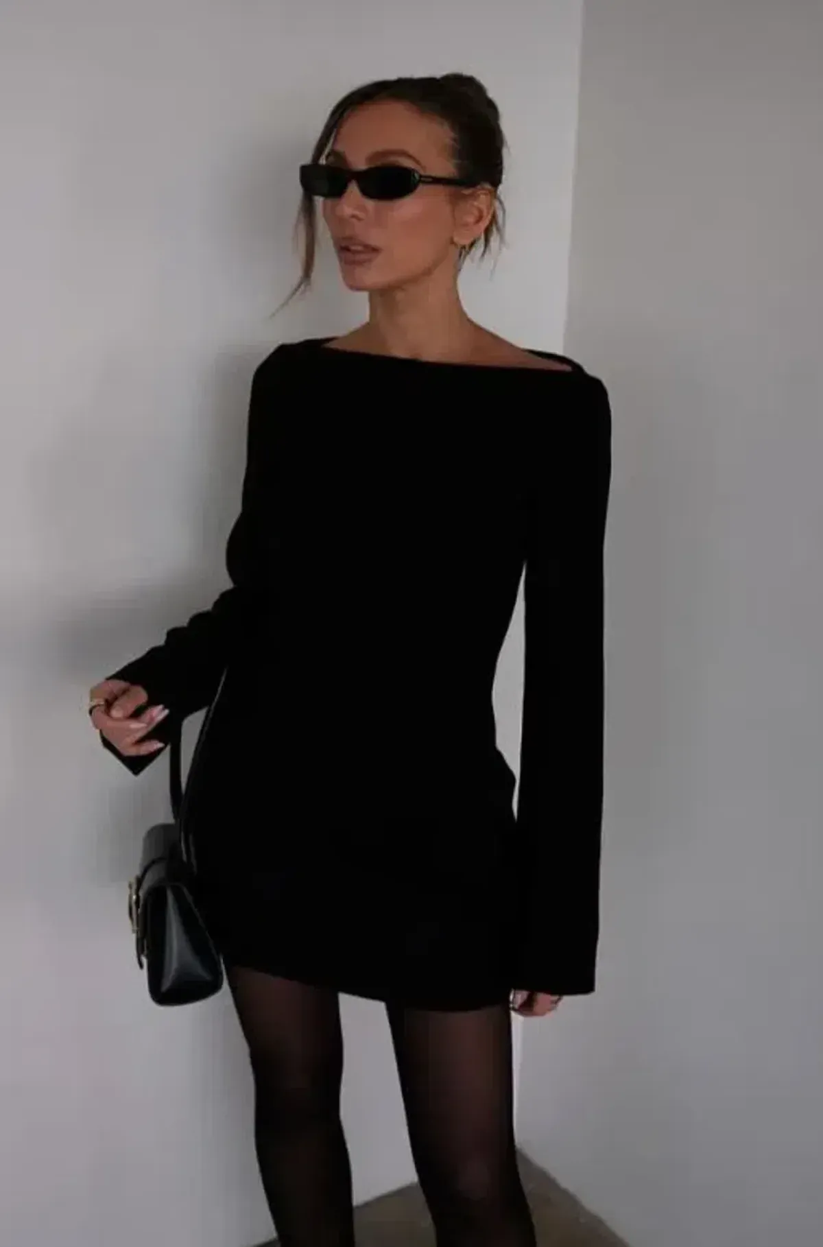 Henne Patrizia Mini dress - Black, size 8 for rent on The Volte - main image