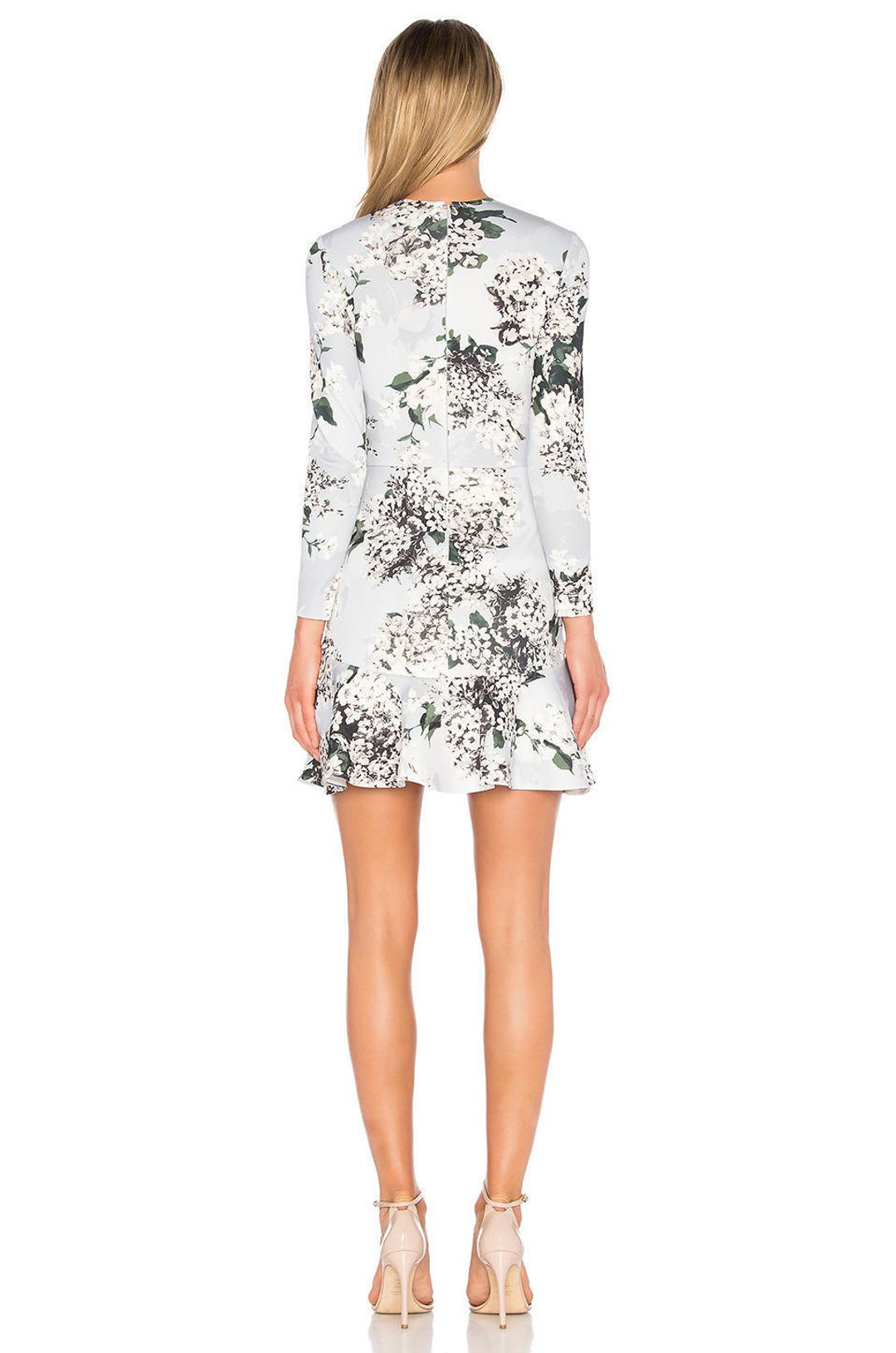 Lover Rosemary Scuba Dress Grey Floral Size 6 for rent on The Volte - main image