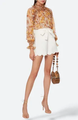 Zimmermann Super Eight Ruffled Blouse Multi Print AU 14 / 3 for rent on The Volte - image 2