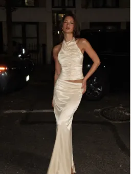Ance Gria Jolie Top and Maxi Skirt in Cream Size 6 for rent on The Volte - image 1