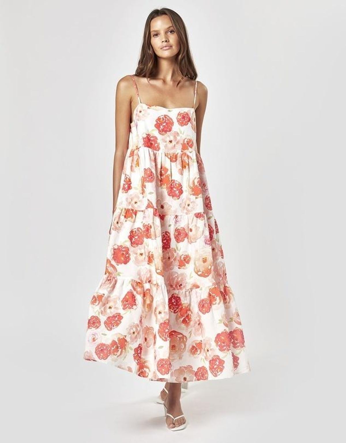 Charlie Holiday Isabella Maxi Dress Roses Print Size 8 for rent on The Volte - main image